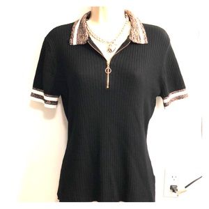 Candie’s 🖤  Black Ribbed collar shirt
